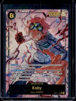 2025 One Piece A Fist of Divine Speed Koby Secret Rare #OP11-119 - Image 1