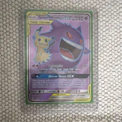 Pokemon Gengar & Mimikyu GX TAG TEAM 240 HP 53/181 Sm-Team Up TCG Card 50+ - Image 1