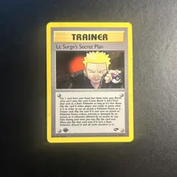 Lt Surge's Secret Plan 107/132 Gym Challenge 1st Ed Pokemon Card Lightly Played - Image 1