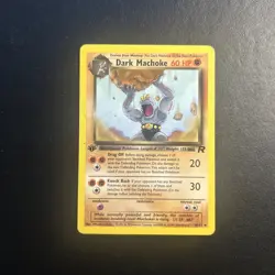 Dark Machoke 40/82 Team Rocket 1st Edition Pokemon Card Moderately Played MP - Image 1