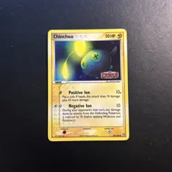 Chinchou 49/108 Power Keepers Pokemon Card Reverse Holo Stamped Lightly Played - Image 1