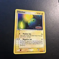 Chinchou 49/108 Power Keepers Pokemon Card Reverse Holo Stamped Lightly Played - Image 2
