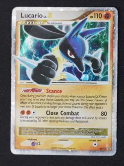 Lucario LV.X DP12 Diamond and Pearl Holo HP/DMG Pokemon Card - Image 1