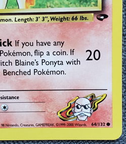 1st Edition Blaine's Ponyta - Gym Challenge - #64/132 - Vintage Pokemon Card - Image 4