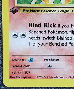 1st Edition Blaine's Ponyta - Gym Challenge - #64/132 - Vintage Pokemon Card - Image 5