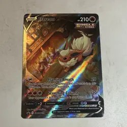 Pokemon TCG Flareon V SWSH179 Promo Full Art Single Strike Holo 210 HP Card - Image 1