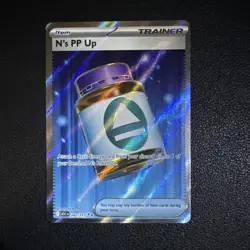 Pokemon N's PP Up Trainer-Item Full Art Foil Rare Card 262/217 - Image 1
