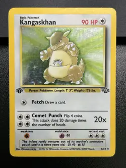 KANGASKHAN Pokemon Card - WOTC - 1st Edition - Jungle - 5/64 - HOLO - MP (B) - Image 2
