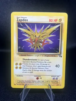 Zapdos 30/62 Fossil Rare pokemon card - Image 1