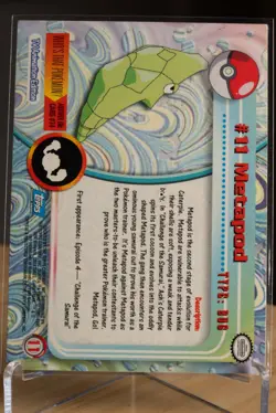 Metapod #11 TV Animation Edition Non Holo 1999 Pokemon Card NM - Image 2