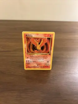 Moltres Vintage Pokemon TCG Card 27/62 Fossil Non-Holo Rare - Image 1