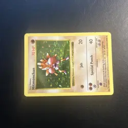 Hitmonchan 7/102 Base Set Pokemon Card Shadowless Holo Rare Moderately Played MP - Image 2