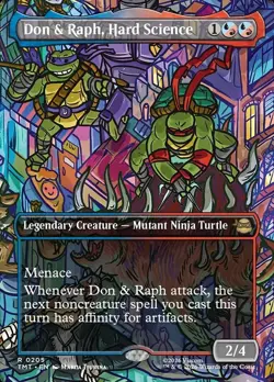 Don & Raph, Hard Science (Borderless) x1 - MTG TMNT Teenage Mutant Ninja Turtles - Image 1