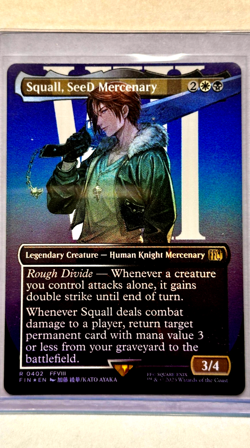 MTG Magic The Gathering FIN Final Fantasy Borderless Foil Squall SeeD Mercenary - Image 1