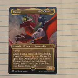 Magic: The Gathering Tiamat AFR Borderless Mythic Legendary Creature Multicolor… - Image 1