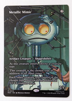 Metallic Mimic (0016) Borderless, TMNT Ninja Turtles PZA, Magic MtG, Reg - NM! - Image 1