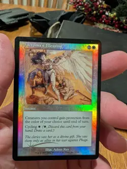 Magic: The Gathering Akroma's Blessing Uncommon Onslaught Instant White Foil Ad… - Image 1