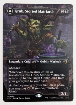 Grub, Storied Matriarch (289) Borderless, Lorwyn Eclipsed ECL, Magic MtG, Reg NM - Image 1