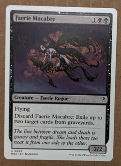 Faerie Macabre (42) White Border, Mystery Booster 2 MB2, Magic MtG, Regular NM! - Image 1
