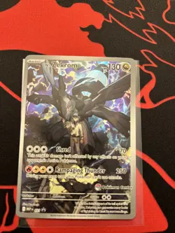 N's Zekrom POKEMON CENTER STAMPED promo; never played; right into a sleeve - Image 1