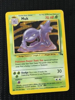 Muk 13/62 Fossil Holo Unlimited Pokemon WOTC - Image 1