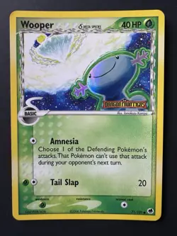 Pokemon Wooper 71/101 Reverse Holo STAMPED EX Dragon Frontiers Delta Species NM - Image 1