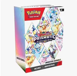 Pokemon TCG: Prismatic Evolutions Factory Sealed Booster Bundle Box 6 Packs - Image 1
