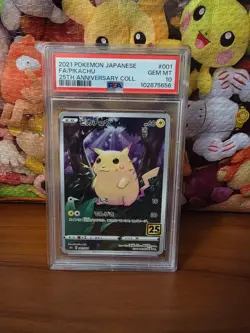 2021 POKEMON JPN 25TH ANNIVERSARY COLLECTION #001 FULL ART/PIKACHU PSA 10 - Image 1