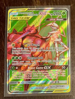Pokemon: Unbroken Bonds Ultra Rare Full Art: Pheromosa & Buzzwole GX 191/214 - Image 1