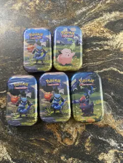 Pokemon TCG Ascended Heroes Factory Sealed 5x Mini Tins - Image 1