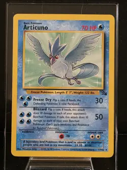 Pokemon TCG Articuno 17/62 Fossil Set Unlimited NM/LP - Image 1