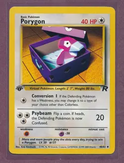 1999 Pokemon First Edition Porygon 48/82!!! - Image 1