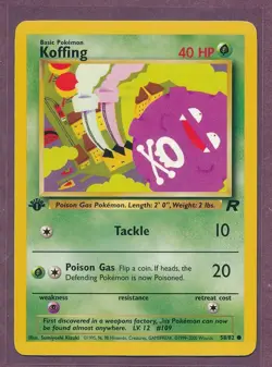 1999 Pokemon First Edition Koffing 58/82!!! - Image 1