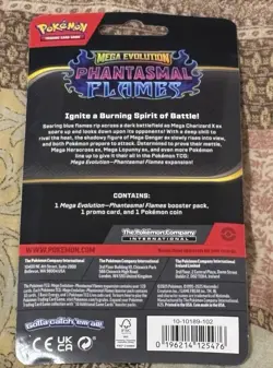 Pokemon Mega Evolution Phantasmal Flames Whimsicott Blister Pack With Coin - Image 2