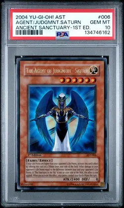 The Agent Of Judgment-saturn AST-006 1st Edition Ultra Rare Yugioh PSA 10 *162 - Image 1