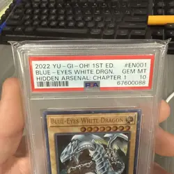 YU-GI-OH! 2022 Blue-Eyes White Dragon HAC1-EN001 1st Edition PSA 10 GEM MINT - Image 2