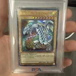 YU-GI-OH! 2022 Blue-Eyes White Dragon HAC1-EN001 1st Edition PSA 10 GEM MINT - Image 3