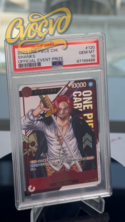 PSA 10 2023 One Piece Shanks Card OP01-120 Serial Card Chinese - Image 2