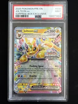 Pokemon Jolteon EX TCG Stamped Promo Card 030/131 Prismatic Evolutions PSA 9 - Image 1