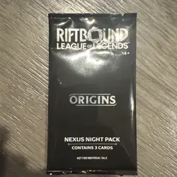 Riftbound Origins Nexus Night Pack Sealed English 3-Card Pack sealed promo - Image 1
