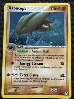 Pokemon TCG Kabutops EX Legend Maker 7/92 Holo Rare LP Excellent Vintage Card - Image 1