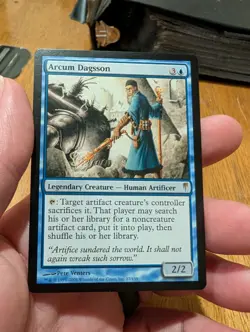 Magic: The Gathering Arcum Dagsson Rare Coldsnap Legendary Creature Blue Wizards - Image 1