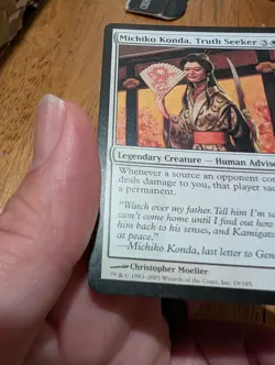 Magic: The Gathering Michiko Konda, Truth Seeker Rare Saviors Kamigawa Damaged - Image 5