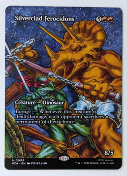 Silverclad Ferocidons (9) Borderless, TMNT Ninja Turtles PZA, Magic MtG, Reg NM! - Image 1