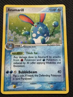 Pokemon TCG Azumarill EX Delta Species 114/113 Secret Special Holo Rare HP Dmg - Image 1
