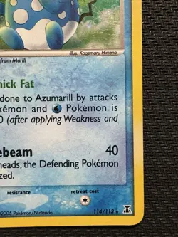 Pokemon TCG Azumarill EX Delta Species 114/113 Secret Special Holo Rare HP Dmg - Image 4