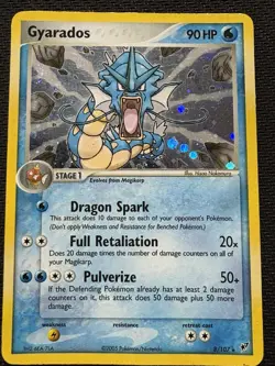 Pokemon TCG Gyarados EX Deoxys Holo 8/107 2005 Heavily Played HP Condition Card - Image 1