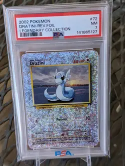 Pokemon Legendary Collection Reverse Holo Dratini #72/110 PSA 7 NM - Image 1
