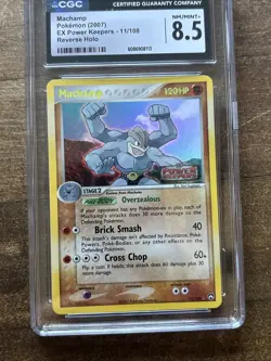 Pokemon EX Power Keepers Reverse Foil Machamp Holo Rare 11/108 CGC NM/MINT+ 8.5 - Image 4