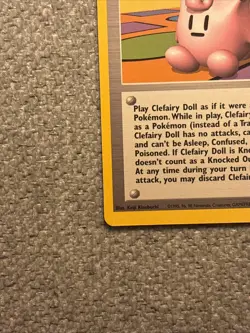 Pokemon TCG Clefairy Doll Trainer Base Set Unlimited 70/102 NM / LP Condition - Image 5